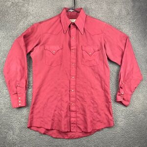 Vintage Stockman by PMC Western Cowboy Shirt‎ Diamond Pattern Made In USA Mens M
